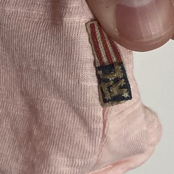 Polo Jeans Company Top Womens Large Pink Ruffle Ralph Lauren V Neck Casual Nice - Picture 7 of 15